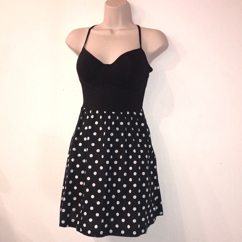 PINK Victoria's Secret Black and White Polka Dot Mini Dress